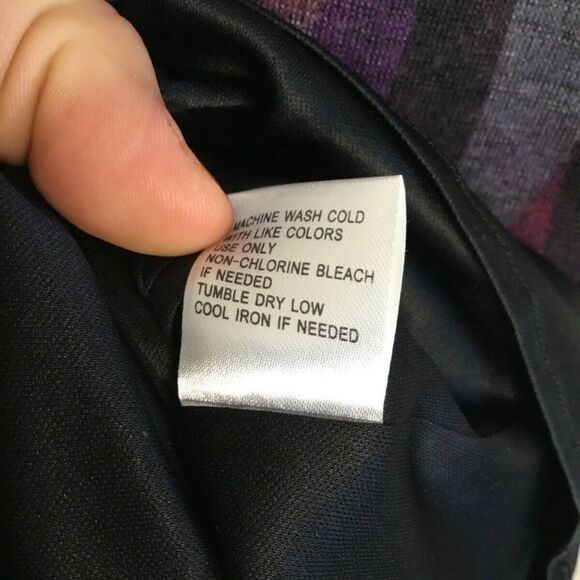 VTG NorthStyle Womens Purple Geo.Print Stretch Zip Tie Waist Midi Sheath Dress S - Picture 4 of 12